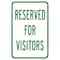 Signmission Reserved For Visitors, Heavy-Gauge Aluminum Rust Proof Parking Sign, 12" x 18", A-1218-24787 A-1218-24787 - alternate 1